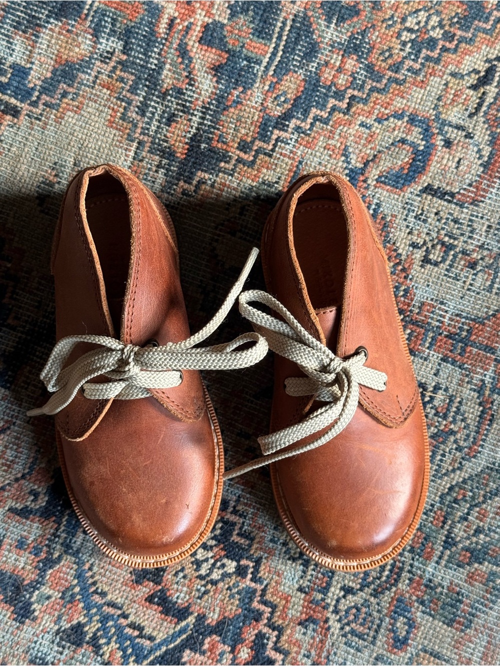 Mikoleon chukka Kids Leather Lace-Up Shoes in Brown (size 26/ US 9.5T)